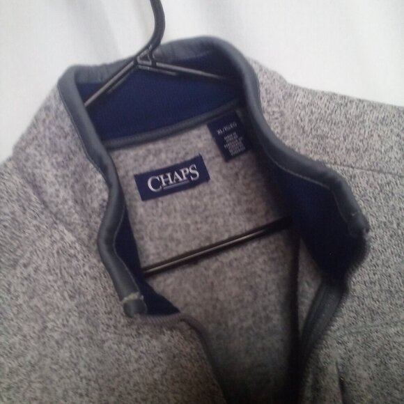 Chaps Vest XL Men Sleeveless Full Zip Pockets Gray - Picture 6 of 16